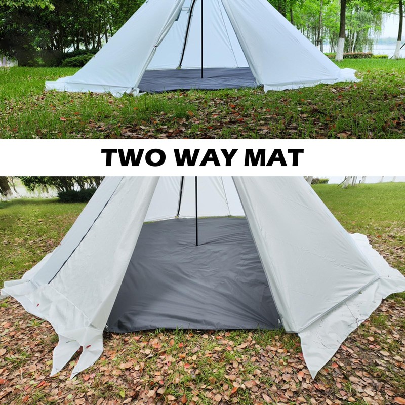 TRIWONDER Hexagonal Tarp Ground Sheet Hexa One Pole Tent Waterproof