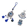 2pcs Blue Eye Owl Ornament Good Luck Attract Wealth Fashionable