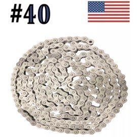 Xilin USA - CTT #40 x 10ft Dacromet Plated Corrosion Resistant Roller Chain With Connection Link