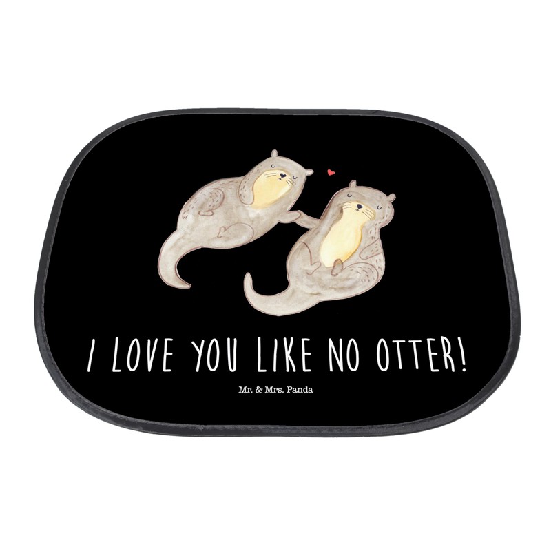 Mr. & Mrs. Panda Car Sun Shade Otter Hands Holding