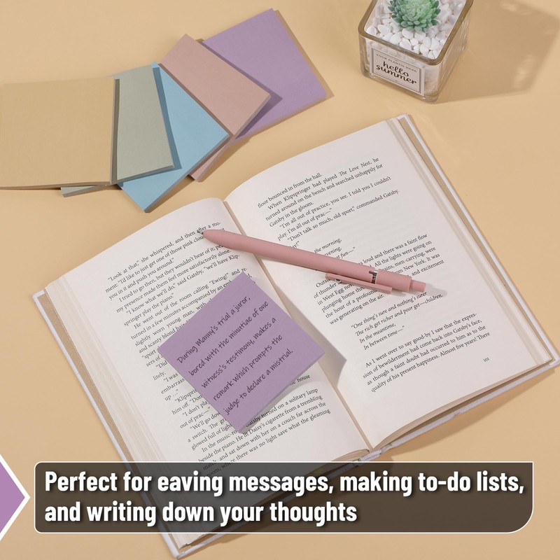 Mr. Pen- Sticky Notes, 3”x3”, 12 Pads, Pastel Colors Sticky