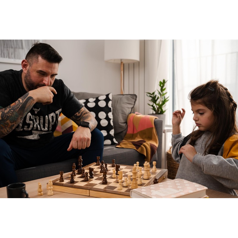 Chess Armory Wooden Chess Set 15 Inch - Classic Handcrafted