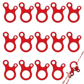 Red Guy Rope Tensioners - 15-Pack, 49x28mm Durable Climbing & Outdoor Gear, Heavy-Duty Rope Adjuster, Hammocks, Camping & More​