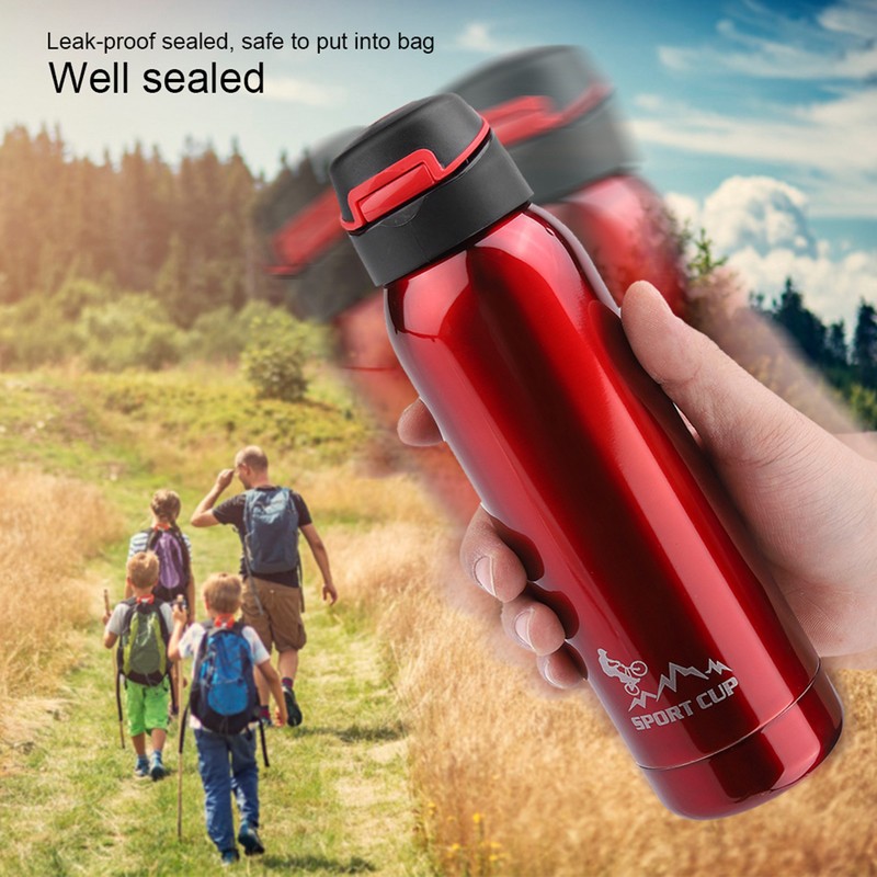 500ml Stainless Steel Bottle Vacuum Insulated Straw Cup Mug Sport