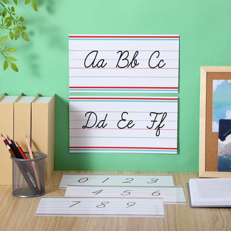 Gilprop 12 Pcs Cursive Alphabet Line Cursive Bulletin Board Set