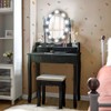 DORTALA Vanity Table Set, Makeup Dressing Table with 10 Dimmable