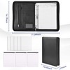 Sbrinnaliao 3-Ring Padfolio Portfolio Binder Organizer,PU Leather Folder Binder Business