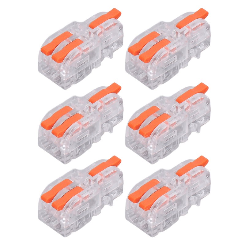 30PCS Quick Splicing Wire Connector Transparent PC Copper Stripping Terminal
