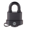 YALE Y220B/51/118/3-3 Pack of Black Weatherproof Padlocks with Protective Cover