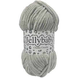 Cygnet JELLYBABY Chenille Supersoft Chunky Knitting Crochet/Yarn - 100g Ball (Pearl Grey - 012)