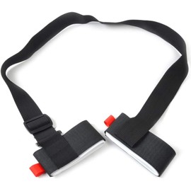 Bestgle 2 Packs Adjustable Ski and Pole Carrier Strap Shoulder Carrier Lash Handle Belt with Cushioned Fastener Tape Strap Loop for Easily Carry Skis and Poles