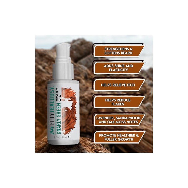 Billy Jealousy Gnarly Sheen Refining Beard Oil, 2 fl. oz.
