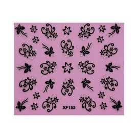 Generic Butterfly Flower Nail Stickers Daisy Rhinestone Nail Decals Xf153 Nail Wraps Stickers Manicure Supplies for Women Nails Full Long Lasting Easy Apply and Remove