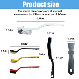 DUSCOKE 11PCS Car Cleaning Brush Set, Hard Bristle Tire Crevice Wash Brushes, Short-Handle Auto Wheel Rim Detailing Brush, Universal Car Cleaner Supplies Accessories for Interior & Exterior (Style A)