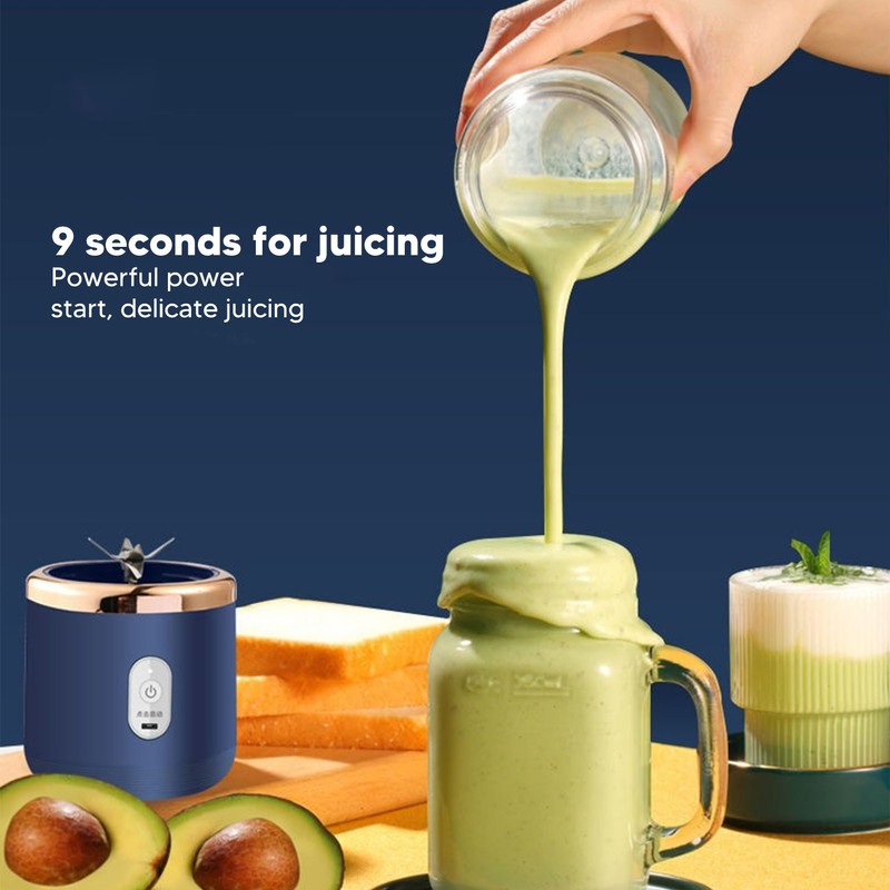 Mini Portable Blender 6 Blades High Speed 300ml USB Charging