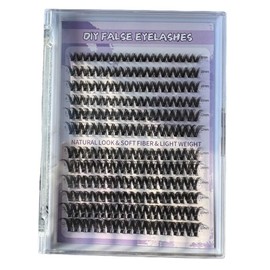 Cluster Lashes Kit 120pcs DIY Eyelash Extention D Curl Long Individual 8-16mm Clusters with Lash Bond and Remover Lash Applicator