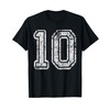 Team Jersey Uniforms Number 10 Ten School Sports Birthdays T-Shirt