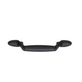 South Main Hardware Spoon Foot Cabinet Drawer Pull Handle, 5.12" Length (3" Hole Spacing Center), Flat Black Finish, Mounting Hardware Included, 10-Pack