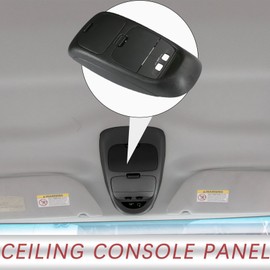 TQPONLY Overhead Console Assembly w/o Sunroof | Compatible with 2002-2004 Ford Super Duty F250 F350 F450 F550 Truck | Replaces 4C3Z25519A70AAA 4C3Z-25519A70-AAA Interior Ceiling Console Panel (Black)
