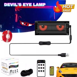 70mm*173mm Truck Devil's Eye LED-Screen Colorful Eye Lamp for Car Windows
