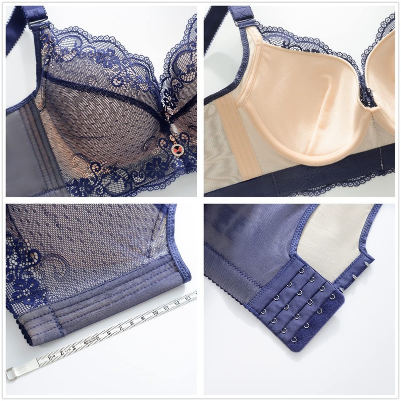 CAHL&FAUO brasier push-up acolchado para mujer, talla grande, brasier de