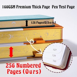 TIEFOSSI Bullet Dotted Journal, 160gsm Leak Proof Thick Paper, Constellation Dot Notebook, Capricorn Journal for Women, 256 Numbered Dot Grid Pages