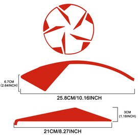 TOMALL Car Wheel Rim Vinyl Stickers Compatible with Hyundai 7th Gen Elantra 2020-2024 Delete Blackout Overlay Decals for Car Wheel Waterproof Modification Decoration Accessories (Red)