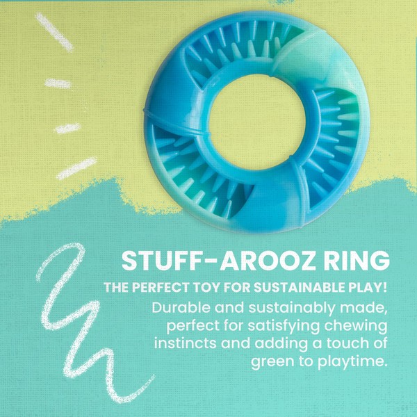 Snugarooz Stuff-Arooz Ring Dog Toy - Eco-Friendly, Treat-Dispensing TPR Design