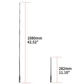 HYSHIKRA Antenna telescopica per radio 27 MHz, connettore SMA-F