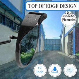 Plumrelos 2PCS 12 Inch Acrylic Convex Mirror - Adjustable Wide Angle View Blind Spot Mirror for Garage Warehouse, School, Store Safety & Office, Indoor Outdoor Use with Wall Mount Bracket