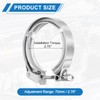uxcell 2.75" Quick Release V Band Clamp 304 Stainless Steel