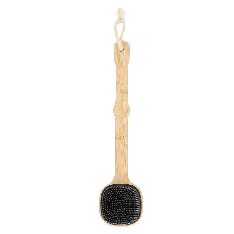 Long Handle Bath Brush with Handing Rope Silicone Shower Back