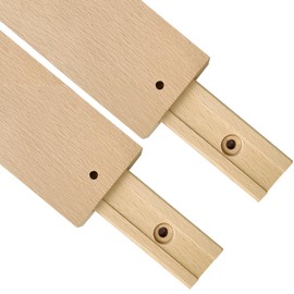 Wood Center/Bottom/Classic Mounted Drawer Slides, 17.7 Inches Wooden Dresser Undermount Guide Track Rails for Dresser Replacement Kit (X002-18IN-2P)