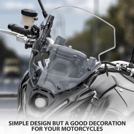 Motorcycle Windshield Deflector with Bracket Double Bubble Windscreen Fit for MT-09 MT09 SP 2021 2022 2023 Wind Shield Screen Visor Flyscreen, Smoke