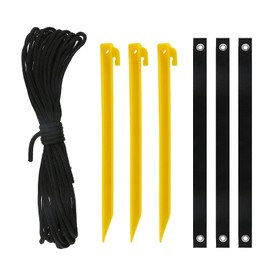 Geesatis 1Set Tree Staking Kit,Young Trees Anchoring Kits Include Yellow Tree Stakes Tree Straps Rope,Tree Straightening Kit for Sapling Straight Healthy Growth Against Bad Weather