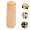 BUGUUYO Essential Oil Wooden Storage Box Round Single Bottle Case