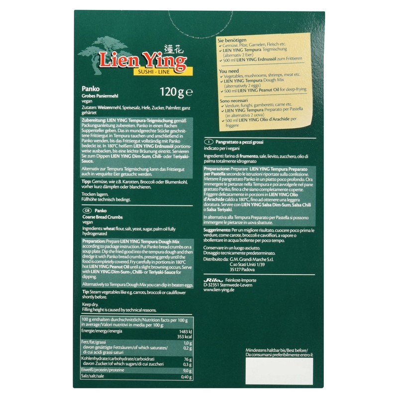 Lien Ying Panko Coarse Breadcrumbs 120g