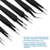 MMOBIEL 7 x Industrial Precision ESD Tweezers Anti-Static Stainless Steel