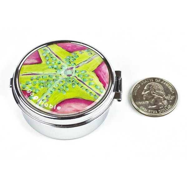 GoPillable Starfish Decorative Pill Box for Purse or Pocket