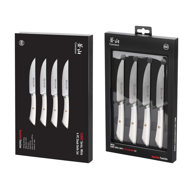 Cangshan ELBERT Series German Steel Forged 4-Piece Fine-Edge Steak Knife