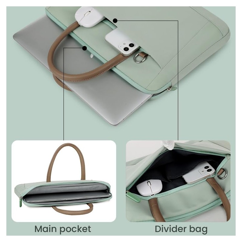 FUNSEED 15.6 Inch Laptop Bag for Women Men Polyester Lightweight