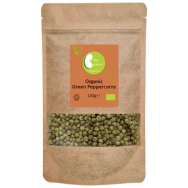 Organic Green Peppercorns - Certified Organic - by Busy Beans Organic (100g)