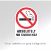 Unbranded ABSOLUTELY NO SMOKING stickers | white | outdoor durable