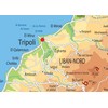Physical Map of Lebanon - Size A1-59.4 x 84.1cm -
