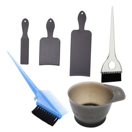 Baluue Hair Coloring Tool Kit Professional Hair Dye Kit with Mixing Bowl Tint Brushes and Dual Sided Comb Ideal for Home and Salon Use Grey Transparent Blue