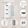 Yaheetech Bathroom Floor Cabinet Wooden Storage Organizer with 1 Door