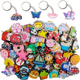 30PCS Assorted Unique Keychains Non-Repeat Cute Designs for Prizes, Holiday Gifts, and Party Favors