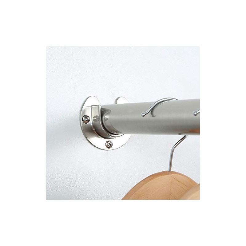 Everbilt 1-5/16 in. Heavy-Duty Brushed Nickel Closet Pole Sockets (2-Pack)