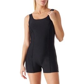 Ocean Blues Women's Black Athletic Boyleg One Piece Swimsuits Sport Bathing Suit Size XX-Large