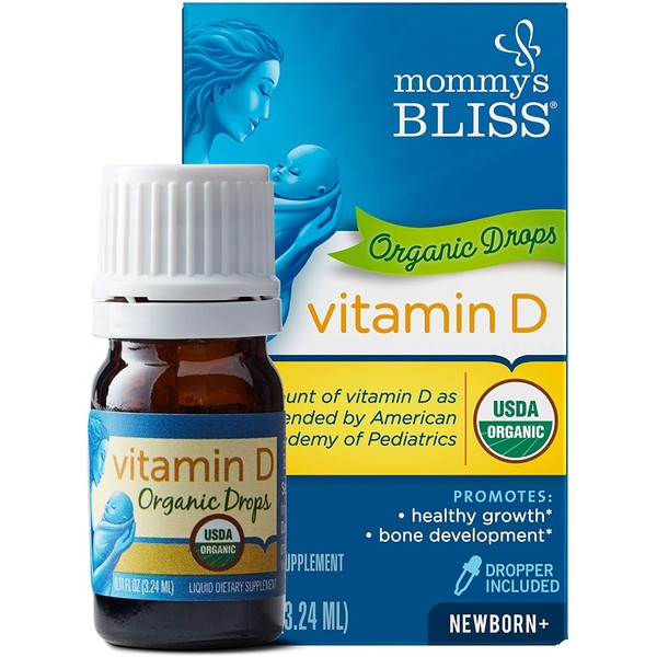 Mommy's Bliss Organic Drops No Artificial Color, Vitamin D, 0.11 Fl Oz
